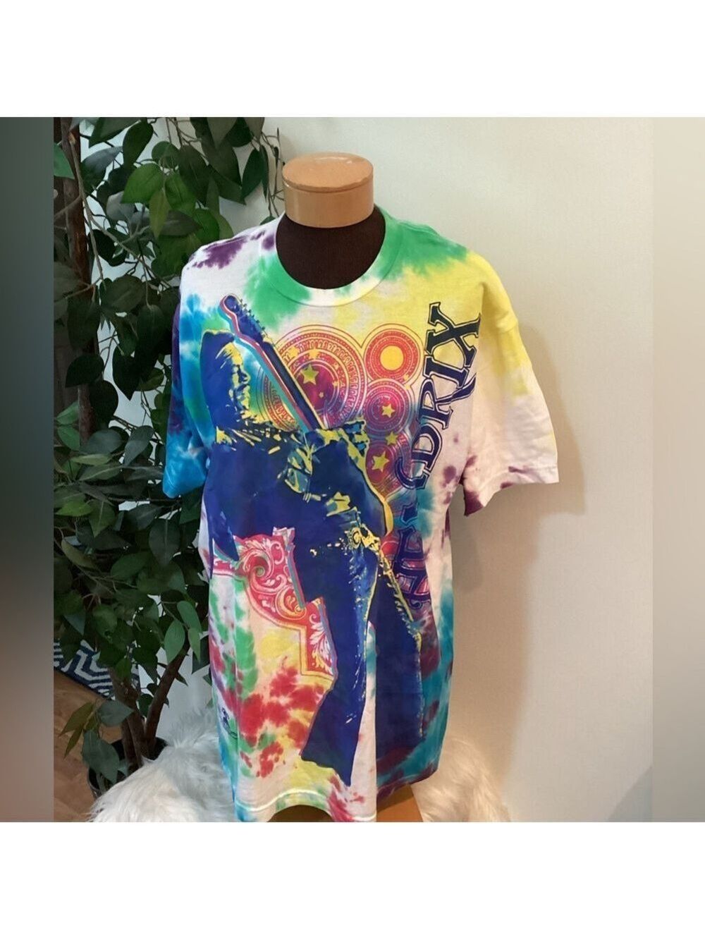 Liquid Blue tie die Jimmi Hendrix short sleeve tee shirt Men’s XL